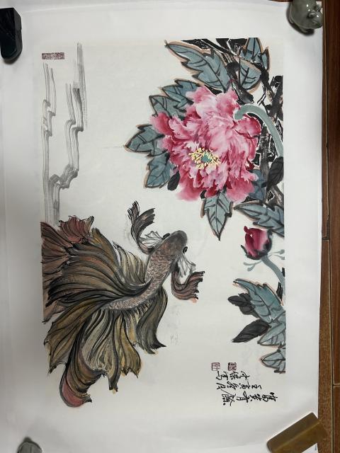 古玩字畫秦中杰老師《富貴有余》拍賣,當前價格788元