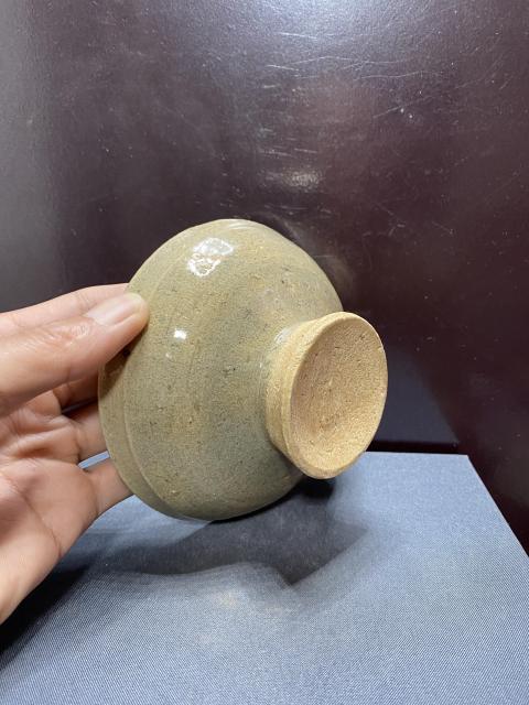 古玩陶瓷影青釉模印吉語紋高足盤拍賣，當前價格1200元