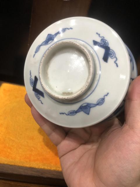 古玩陶瓷（新年放漏中）清末民初-博古圖青花紋-蓋碗拍賣，當前價格406元