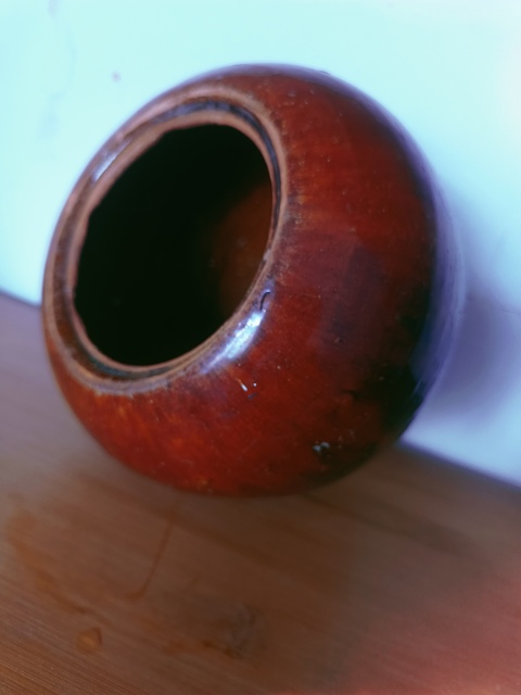 古玩陶瓷清中晚鈞紅釉冬瓜罐拍賣,當前價格100元