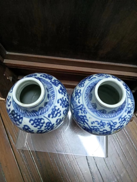 古玩陶瓷鳳眼青花雞腿瓶拍賣，當前價格10000元