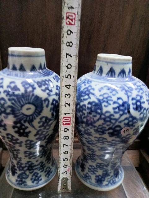 古玩陶瓷鳳眼青花雞腿瓶拍賣，當前價格10000元