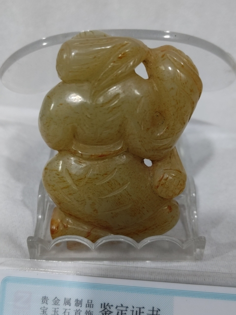 古玩雜項和田玉雕童子把件拍賣，當前價格688元
