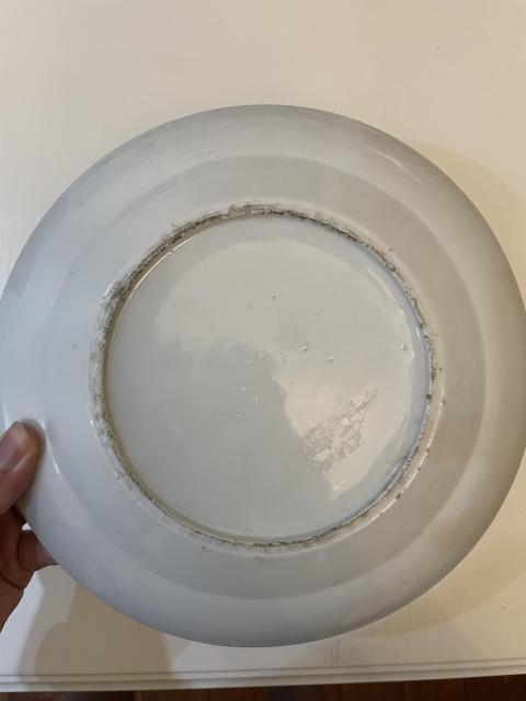 古玩陶瓷【優品】清咸豐·廣彩花鳥人物故事圖盤拍賣，當前價格2999元