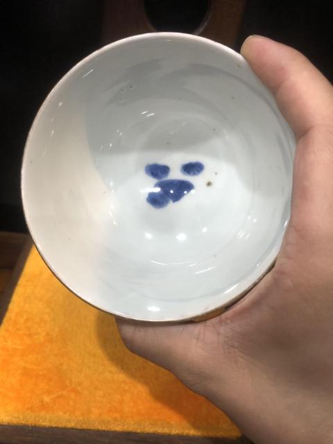 古玩陶瓷（新年放漏中）清末民初-魚藻紋-描金青花蓋碗一對拍賣，當前價格801元