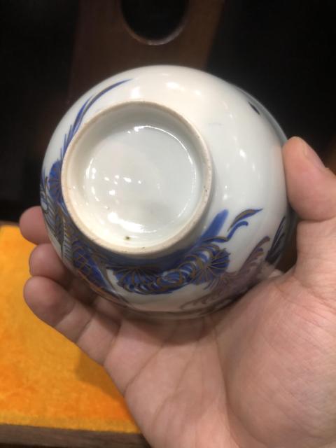 古玩陶瓷（新年放漏中）清末民初-魚藻紋-描金青花蓋碗一對拍賣，當前價格801元