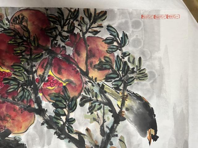 古玩字畫曹長春老師精品作品《花卉》拍賣,當前價格688元
