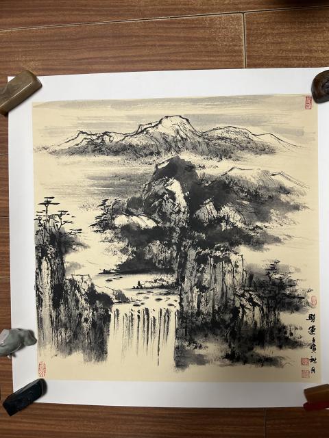 古玩字畫(huà)劉興運(yùn)老師精品寫(xiě)意山水拍賣,當(dāng)前價(jià)格298元