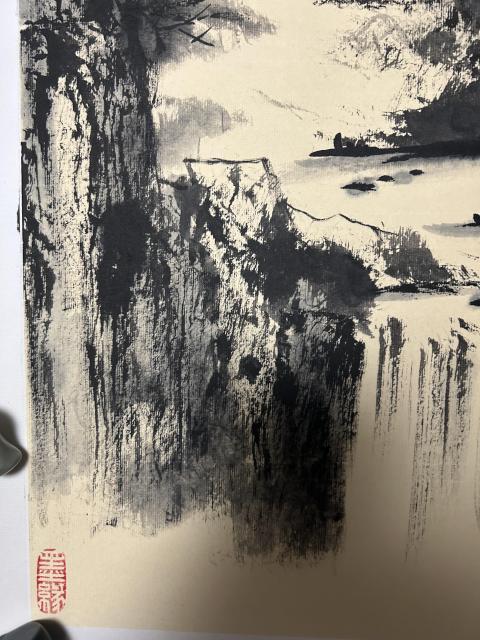 古玩字畫(huà)劉興運(yùn)老師精品寫(xiě)意山水拍賣,當(dāng)前價(jià)格298元