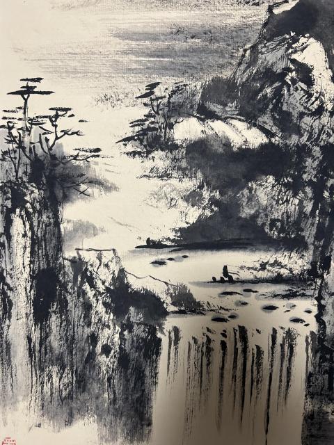 古玩字畫(huà)劉興運(yùn)老師精品寫(xiě)意山水拍賣,當(dāng)前價(jià)格298元