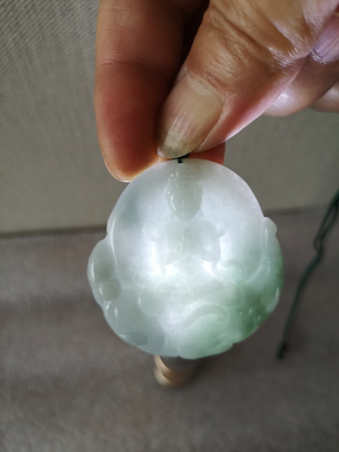 古玩玉器天然翡翠雕“普賢菩薩”掛牌拍賣,當前價格398元