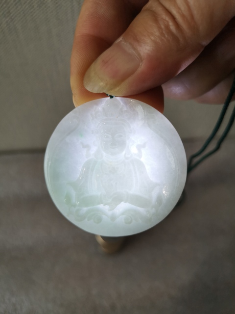 古玩玉器度母觀音牌拍賣，當前價格450元