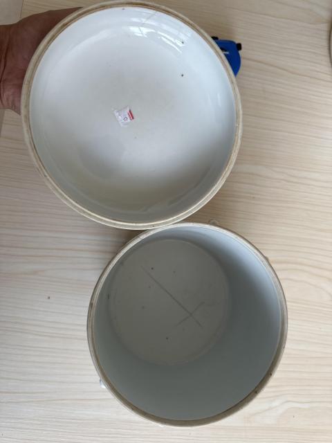 古玩陶瓷細(xì)路粉彩九桃花紋蓋缸拍賣,當(dāng)前價格8500元