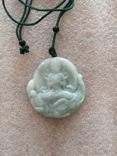 古玩玉器天然翡翠雕“普賢菩薩”掛牌拍賣,當前價格398元