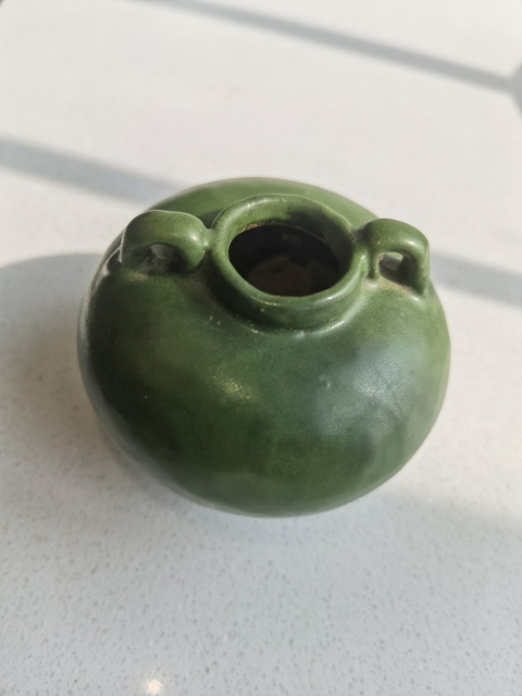 古玩陶瓷元明代綠釉陶雙系水盂（股市都沒(méi)它綠）拍賣(mài)，當(dāng)前價(jià)格2200元