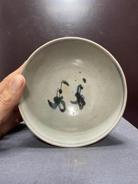 古玩陶瓷明代.青花嬰戲碗。拍賣，當前價格2280元