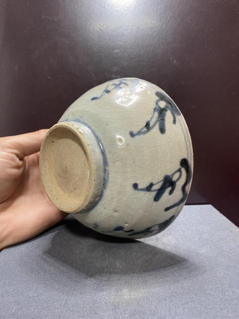 古玩陶瓷明代.青花嬰戲碗。拍賣，當前價格2280元