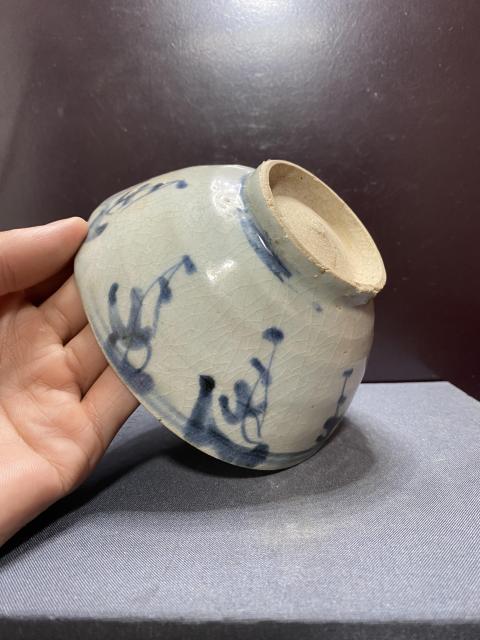古玩陶瓷明代.青花嬰戲碗。拍賣，當前價格2280元