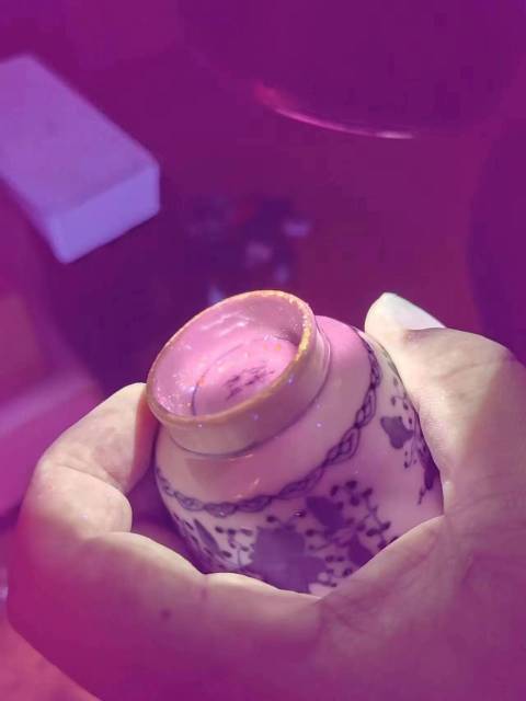古玩陶瓷乾隆青花花卉紋茶杯一對拍賣，當前價格6800元