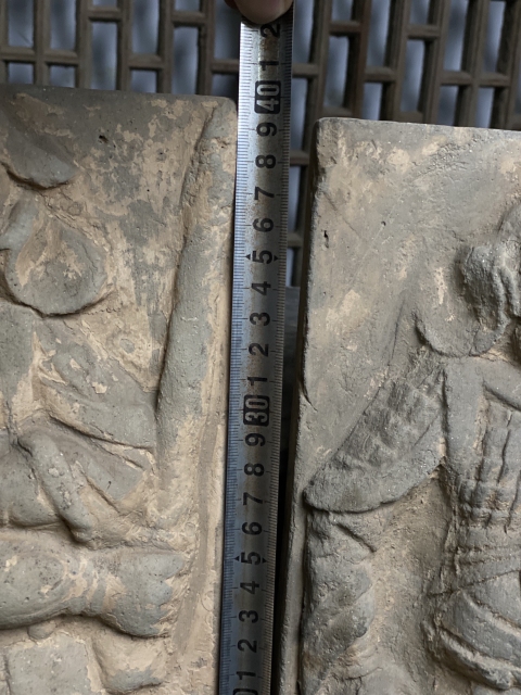 古玩陶瓷宋代武將門神人物灰陶磚雕塑拍賣,當(dāng)前價(jià)格20000元