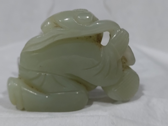 古玩雜項(xiàng)和田玉雕童子掛件拍賣,當(dāng)前價(jià)格688元