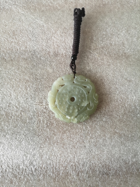 古玩玉器青海料雕雙龍佩拍賣，當前價格298元