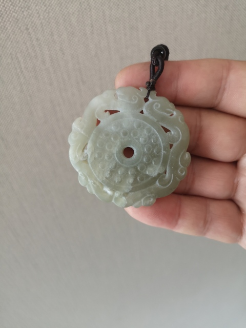 古玩玉器青海料雕雙龍佩拍賣，當前價格298元