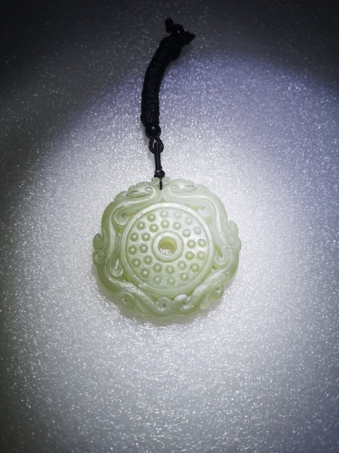 古玩玉器青海料雕雙龍佩拍賣，當前價格298元