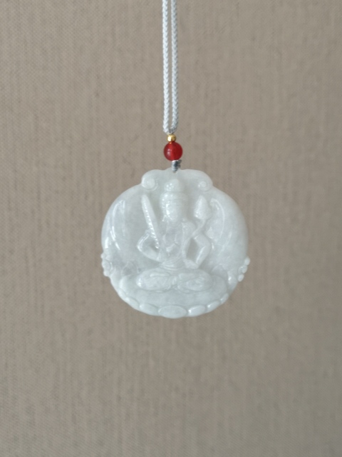 古玩玉器天然翡翠“虛空藏菩薩”掛牌拍賣，當前價格480元