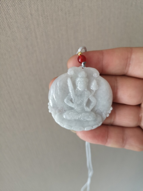 古玩玉器天然翡翠“虛空藏菩薩”掛牌拍賣，當前價格480元