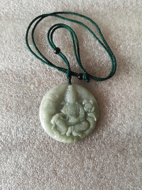 古玩玉器天然翡翠雕“普賢菩薩”掛牌拍賣,當前價格450元