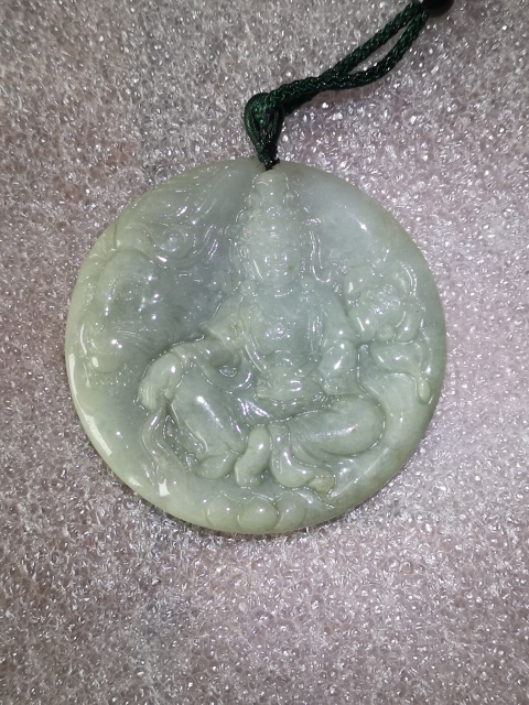 古玩玉器天然翡翠雕“普賢菩薩”掛牌拍賣,當前價格450元