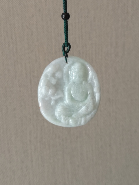古玩玉器天然翡翠雕“觀音”掛牌拍賣,當(dāng)前價格298元