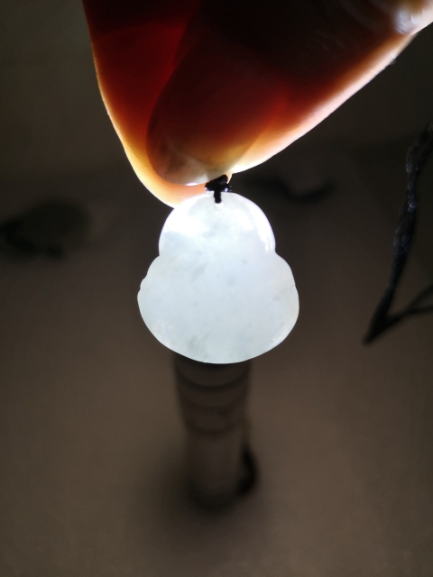 古玩玉器天然翡翠“彌勒佛”掛墜拍賣,當前價格168元