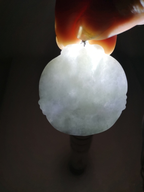 古玩玉器天然翡翠“虛空藏菩薩”掛牌拍賣，當前價格480元