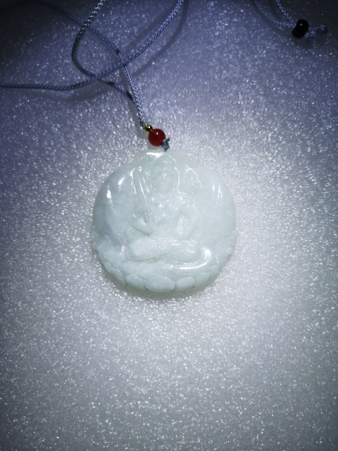 古玩玉器天然翡翠“虛空藏菩薩”掛牌拍賣，當前價格480元