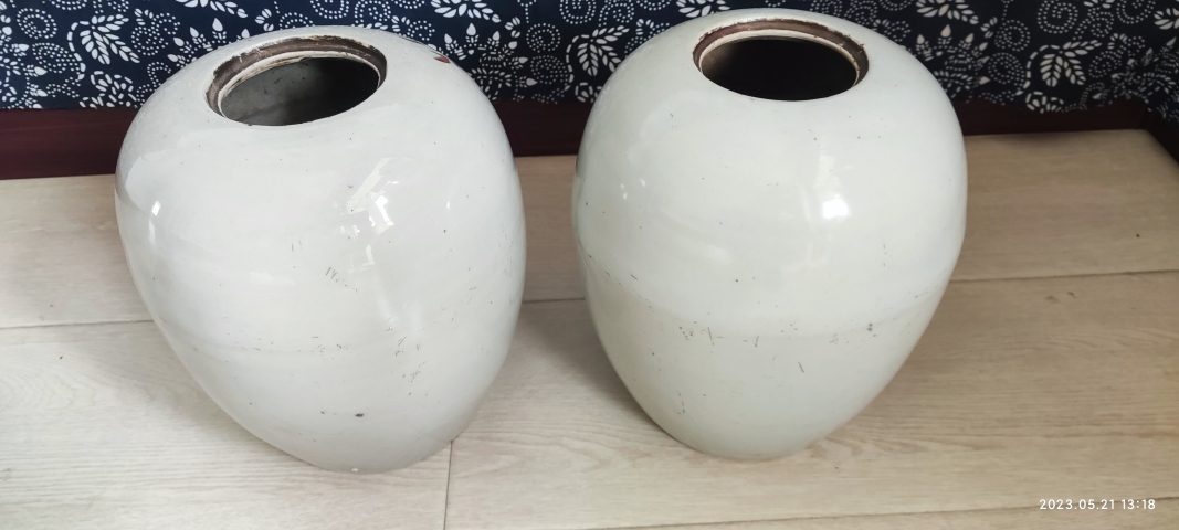 古玩陶瓷民國晚期花鳥紋冬瓜罐拍賣,當(dāng)前價格1000元