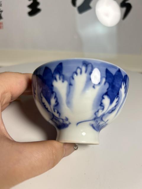 古玩陶瓷民國 精品青花花卉紋壓手杯拍賣，當(dāng)前價格290元
