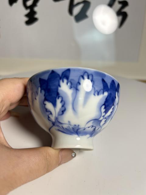 古玩陶瓷民國 精品青花花卉紋壓手杯拍賣，當(dāng)前價格290元