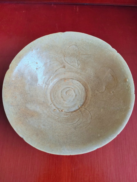 古玩陶瓷青白釉刻花葵口盞拍賣，當(dāng)前價格1600元