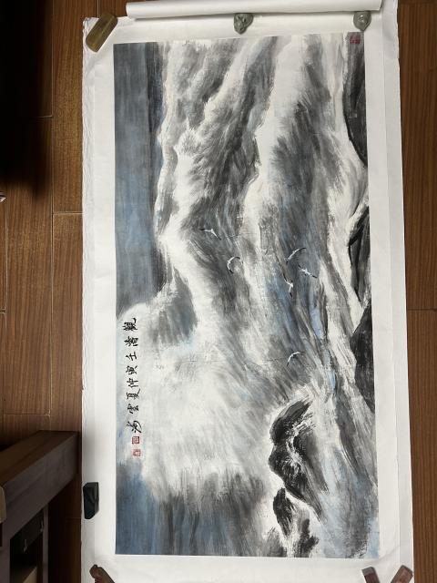 古玩字畫(huà)張?jiān)坪@蠋焽?guó)畫(huà)(觀(guān)濤)拍賣(mài),當(dāng)前價(jià)格658元