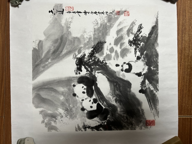 古玩字畫大紅袍畫家陳金石精品《天道》拍賣，當前價格980元