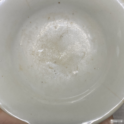 古玩陶瓷明代中早期甜白釉盤拍賣,當前價格588元