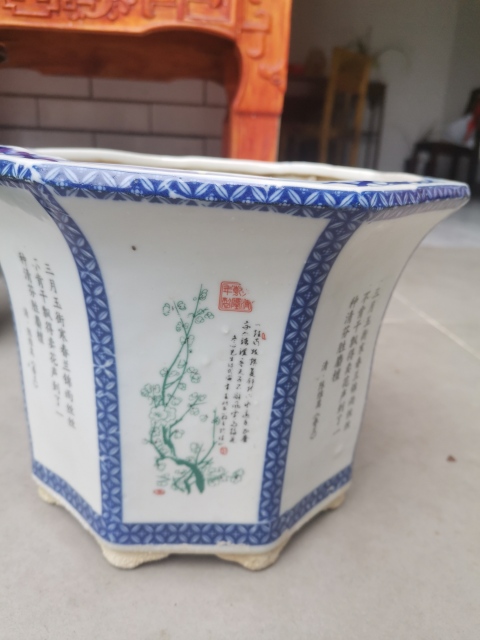 古玩陶瓷花盆拍賣，當前價格360元