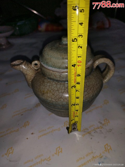 古玩陶瓷哥釉茶壺拍賣,當前價格1600元