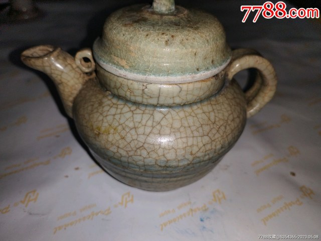 古玩陶瓷哥釉茶壺拍賣,當前價格1600元