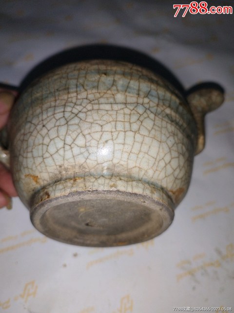 古玩陶瓷哥釉茶壺拍賣,當前價格1600元