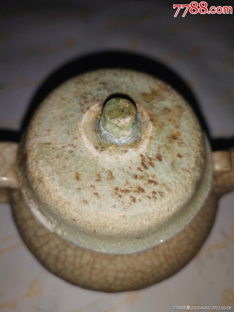 古玩陶瓷哥釉茶壺拍賣,當前價格1600元