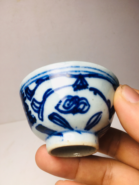 古玩陶瓷青花喜字纏枝紋杯拍賣,當前價格299元