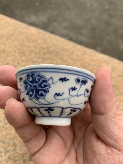 古玩陶瓷青花纏枝蓮杯拍賣，當前價格1800元